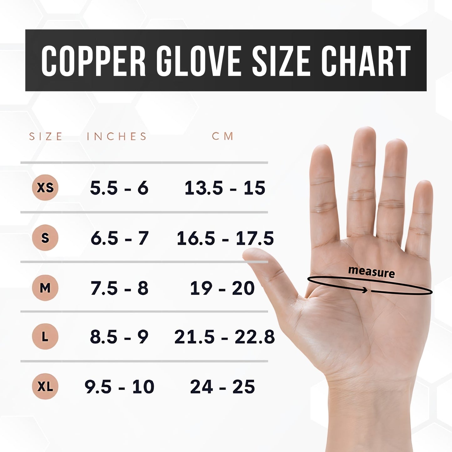 Copper-Infused Fingerless Compression Gloves (1 Pair)