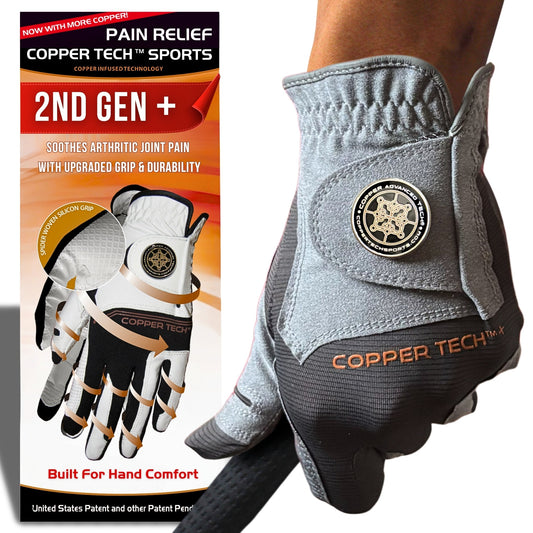 Copper Tech Plus Men's Golf Gloves [Worn on Left Hand]