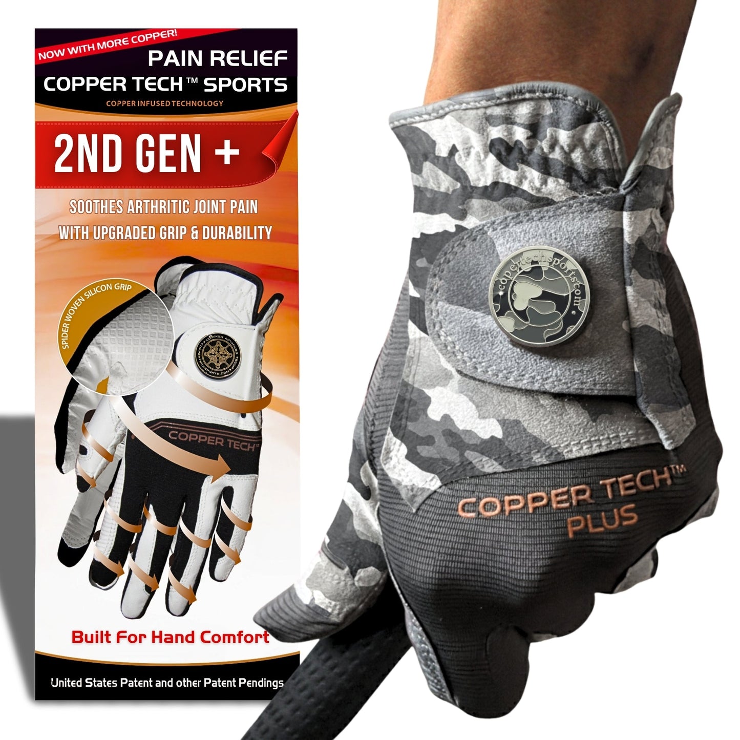 Copper Tech Plus Men's Golf Glove (Camouflage Edition)