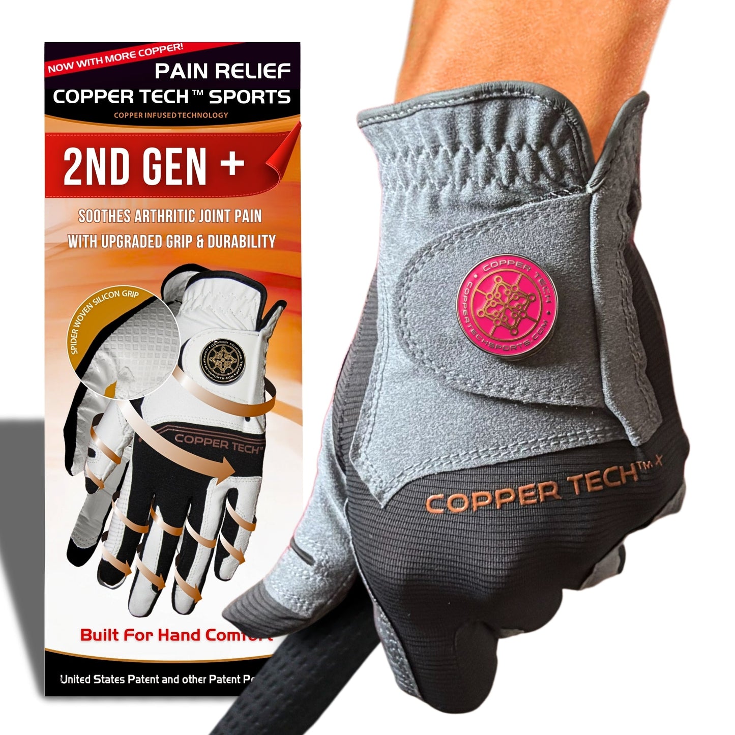Copper Tech Plus Women's Golf Gloves [Worn on Left Hand]