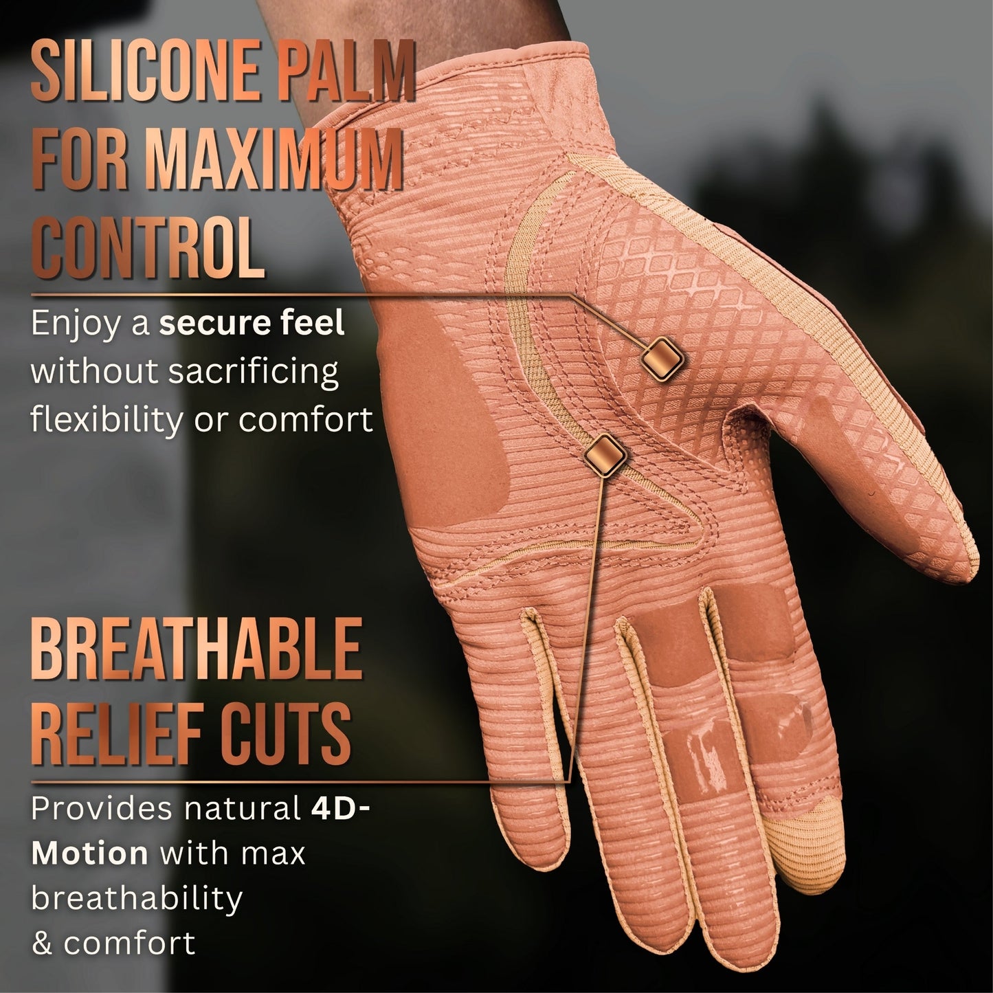 Copper Tech Plus Women's Golf Gloves [Worn on Left Hand]