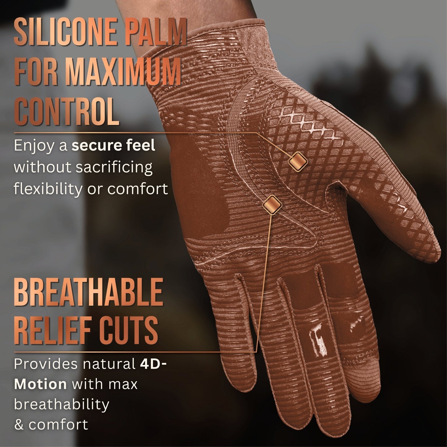 Copper Tech Plus Women's Golf Gloves [Worn on Right Hand]