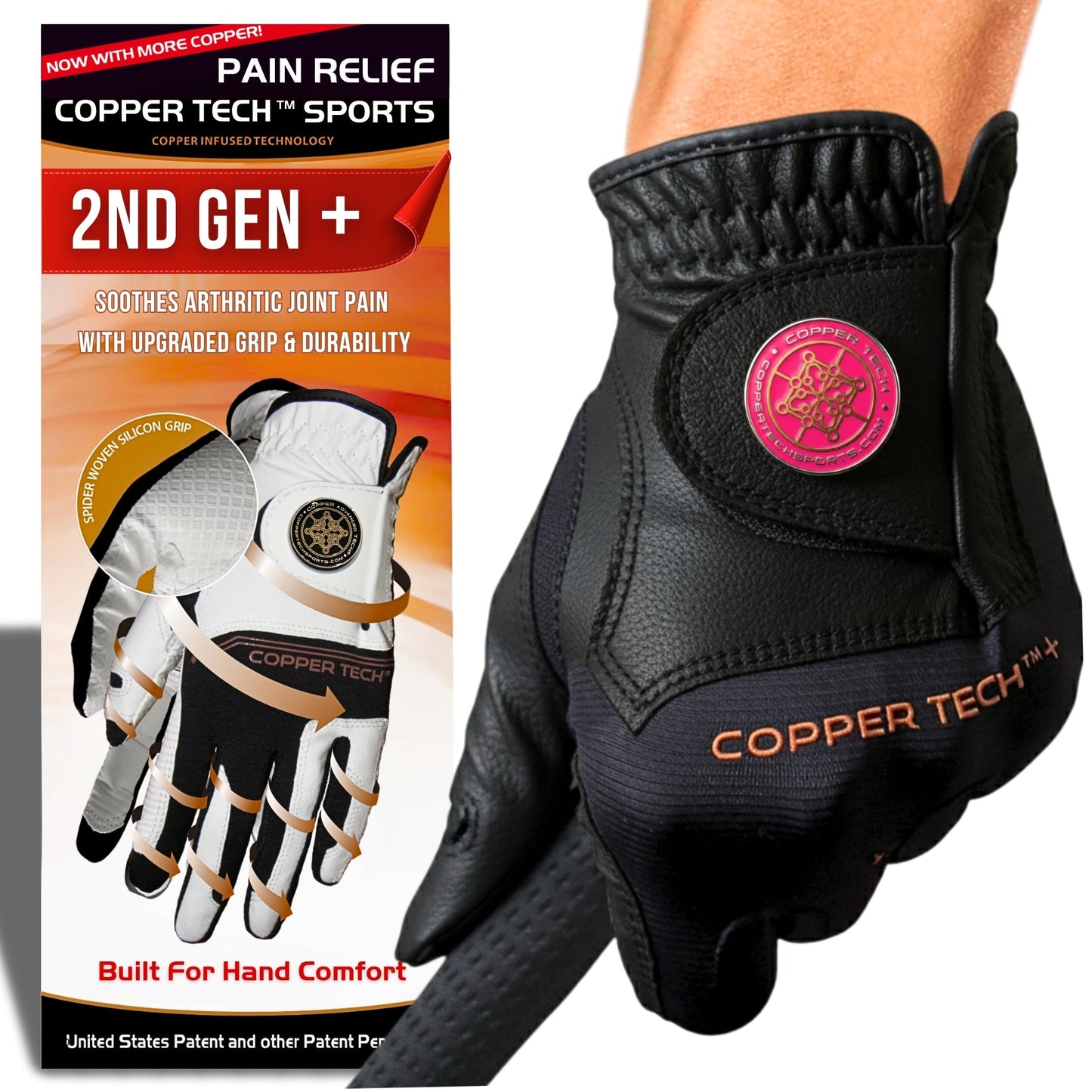 Copper Tech Plus Women's Golf Gloves [Worn on Left Hand]