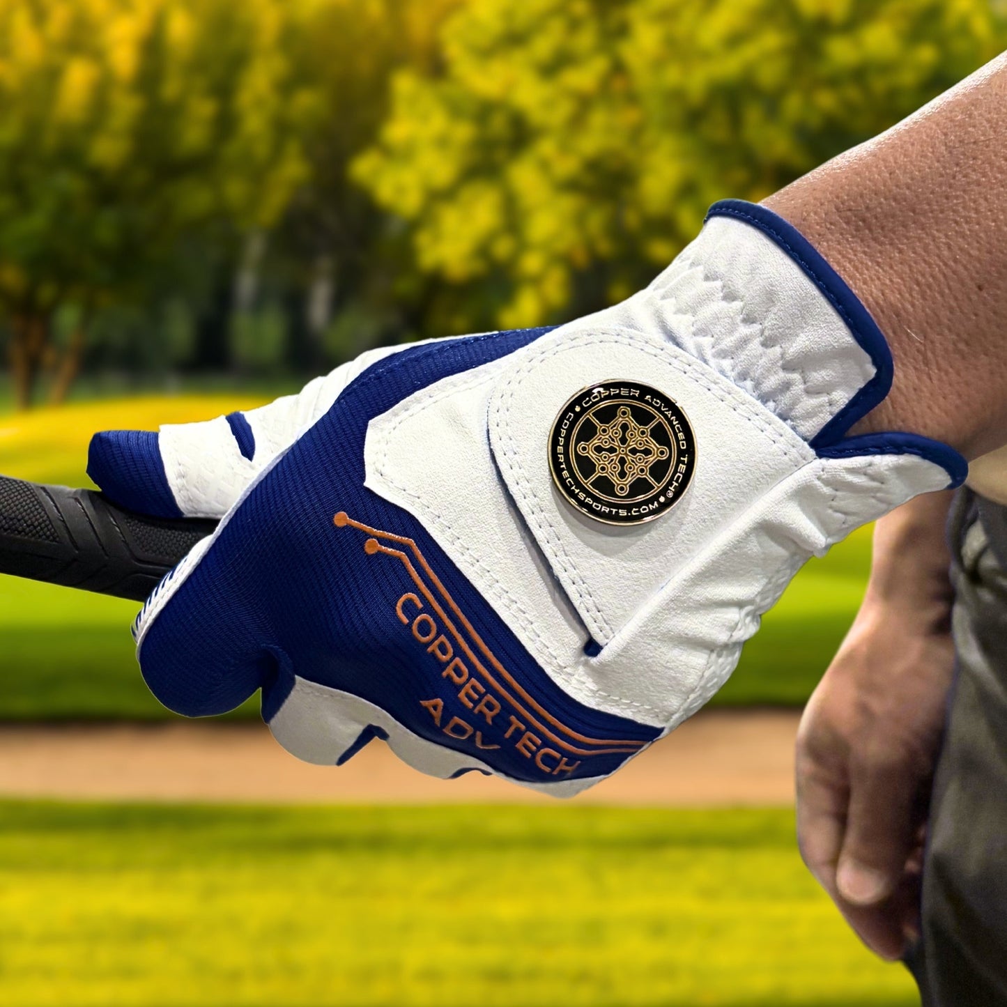Copper Advanced Tech 2.0 Men's Golf Gloves [Worn on Right Hand]