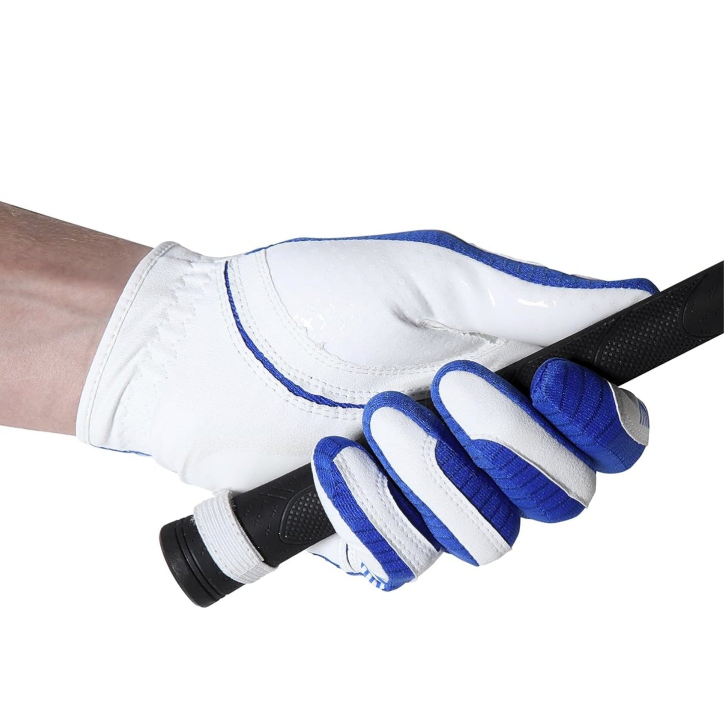 Copper Tech Golf Grip Training Gloves Men's Left OR Right Hand White/Royal Blue with Ball Marker