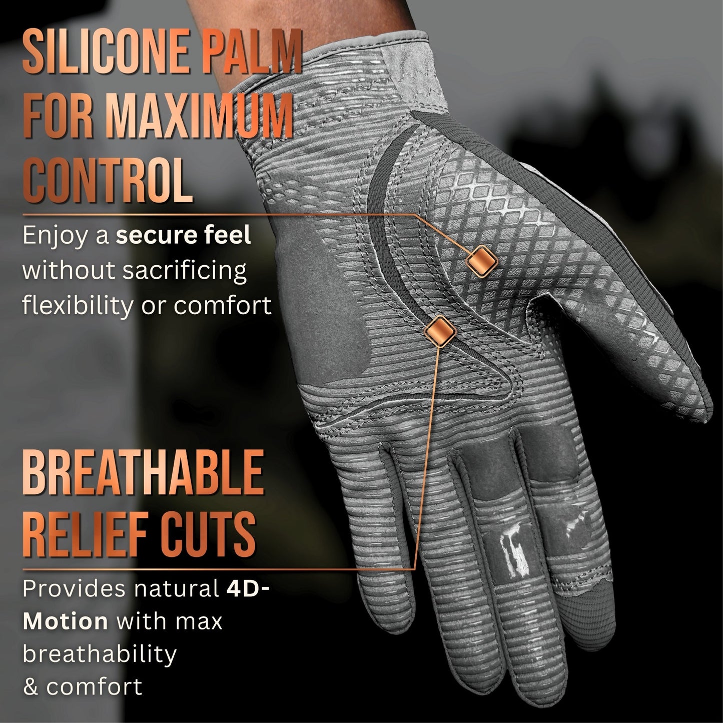 Copper Tech Plus Women's Golf Gloves [Worn on Left Hand]