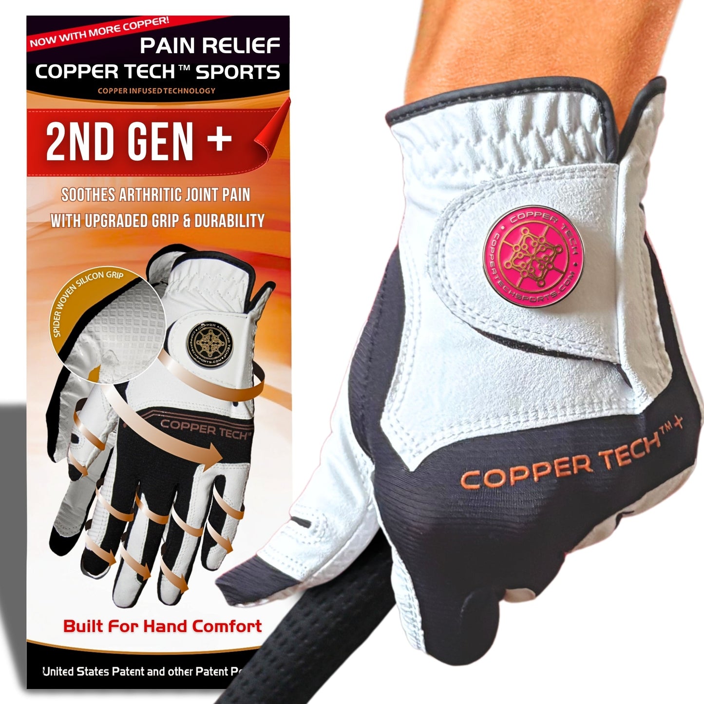 Copper Tech Plus Women's Golf Gloves [Worn on Left Hand]