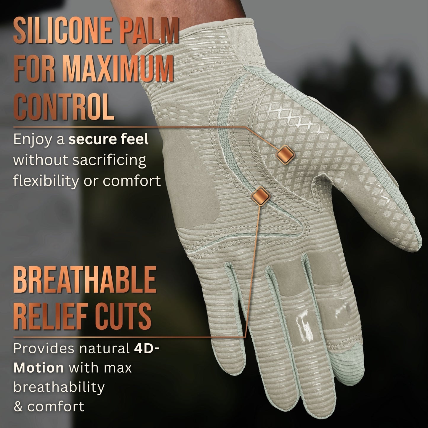 Copper Tech Plus Women's Golf Gloves [Worn on Left Hand]