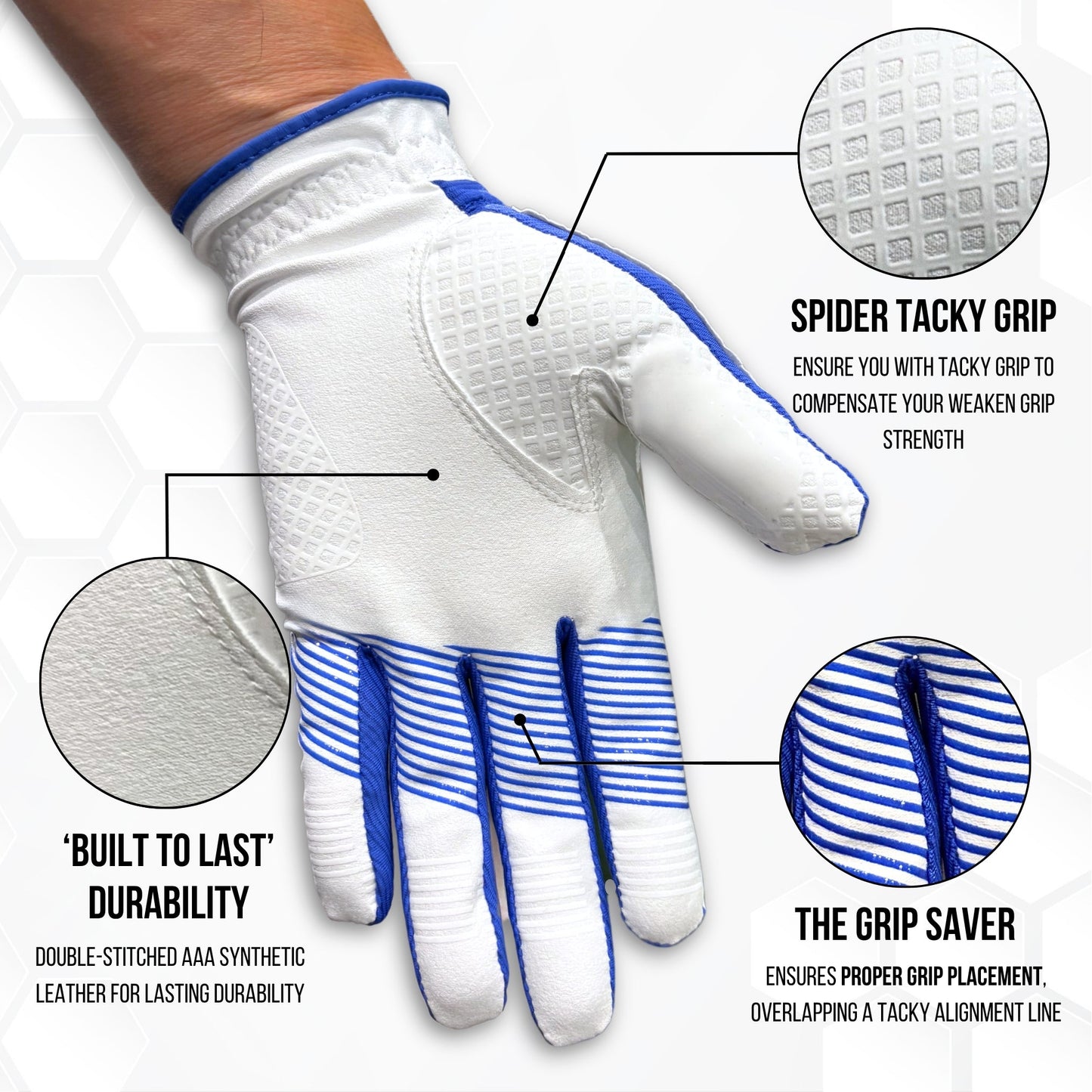 Copper Advanced Tech 2.0 Men's Golf Gloves [Worn on Left Hand]