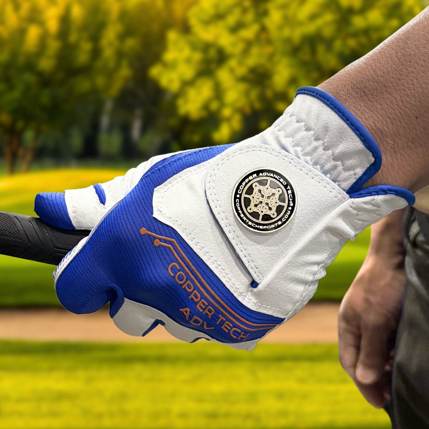 Copper Advanced Tech 2.0 Men's Golf Gloves [Worn on Right Hand]