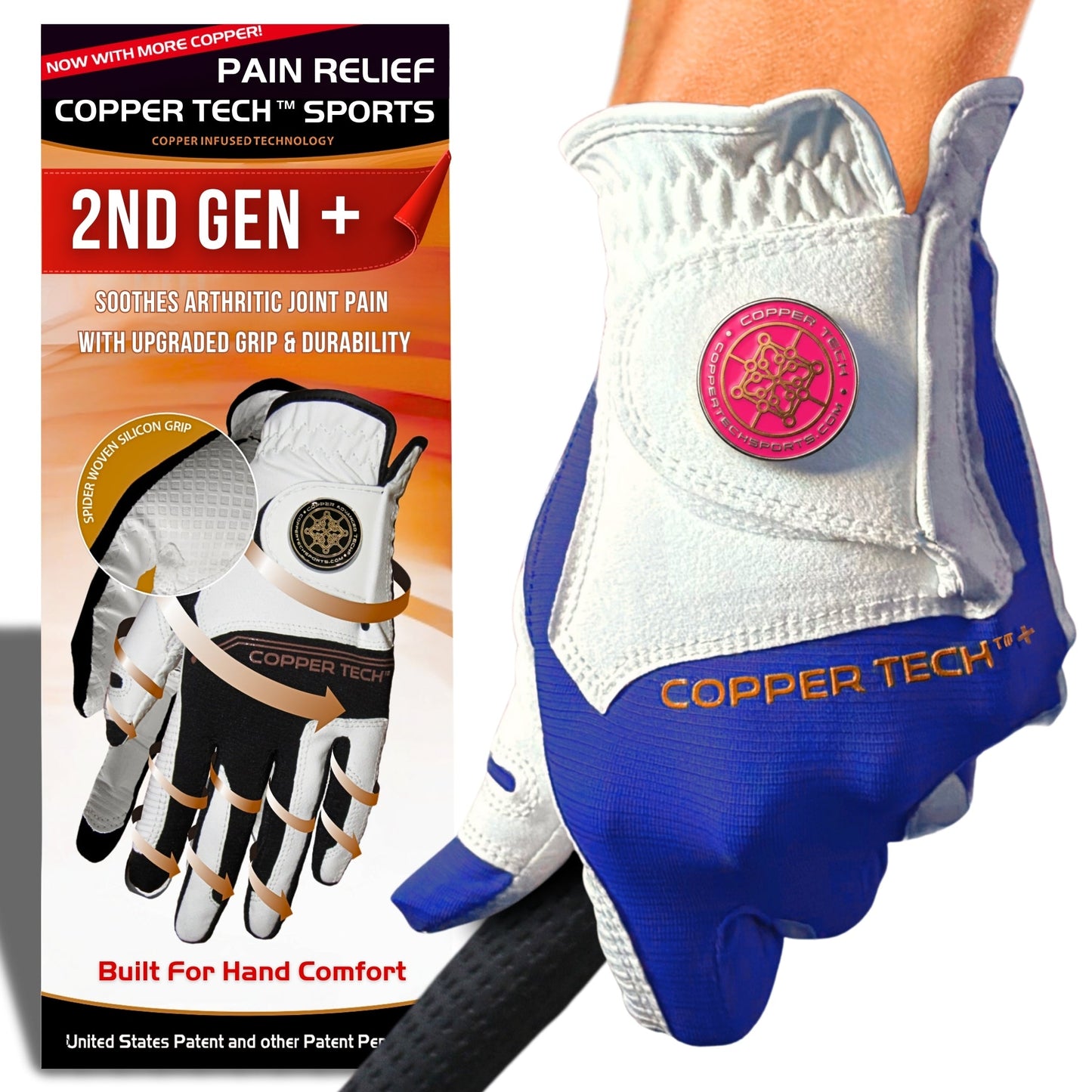 Copper Tech Plus Women's Golf Gloves [Worn on Left Hand]