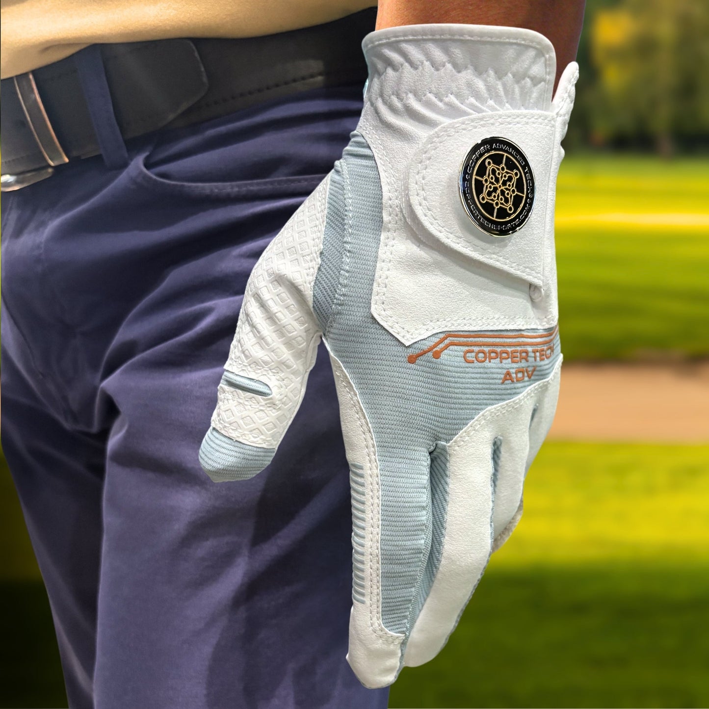 Copper Advanced Tech 2.0 Men's Golf Gloves [Worn on Right Hand]