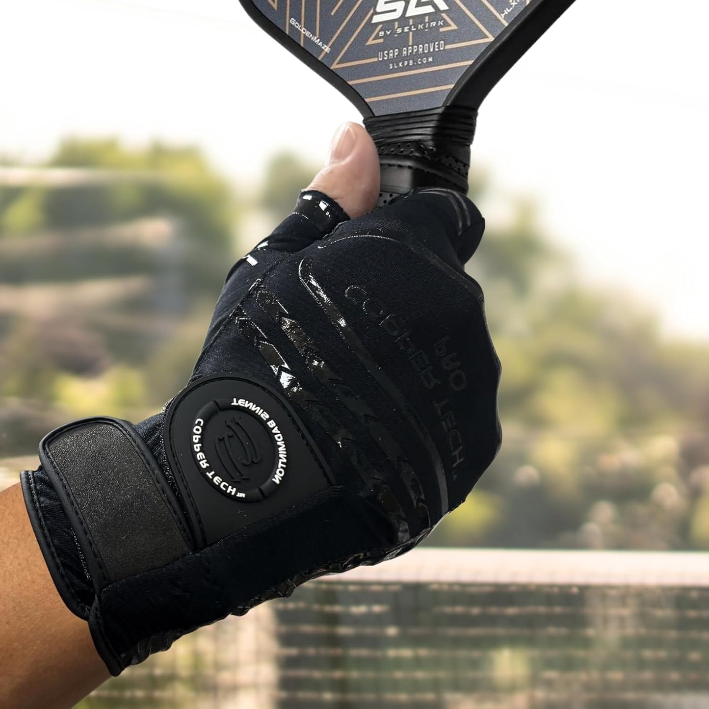 Copper Tech Pro Pickleball Gloves for Men & Women | Advanced Joint Support with Copper Compression | Built with AAA Synthetic Leather Tennis, Badminton, & Racquetball Glove