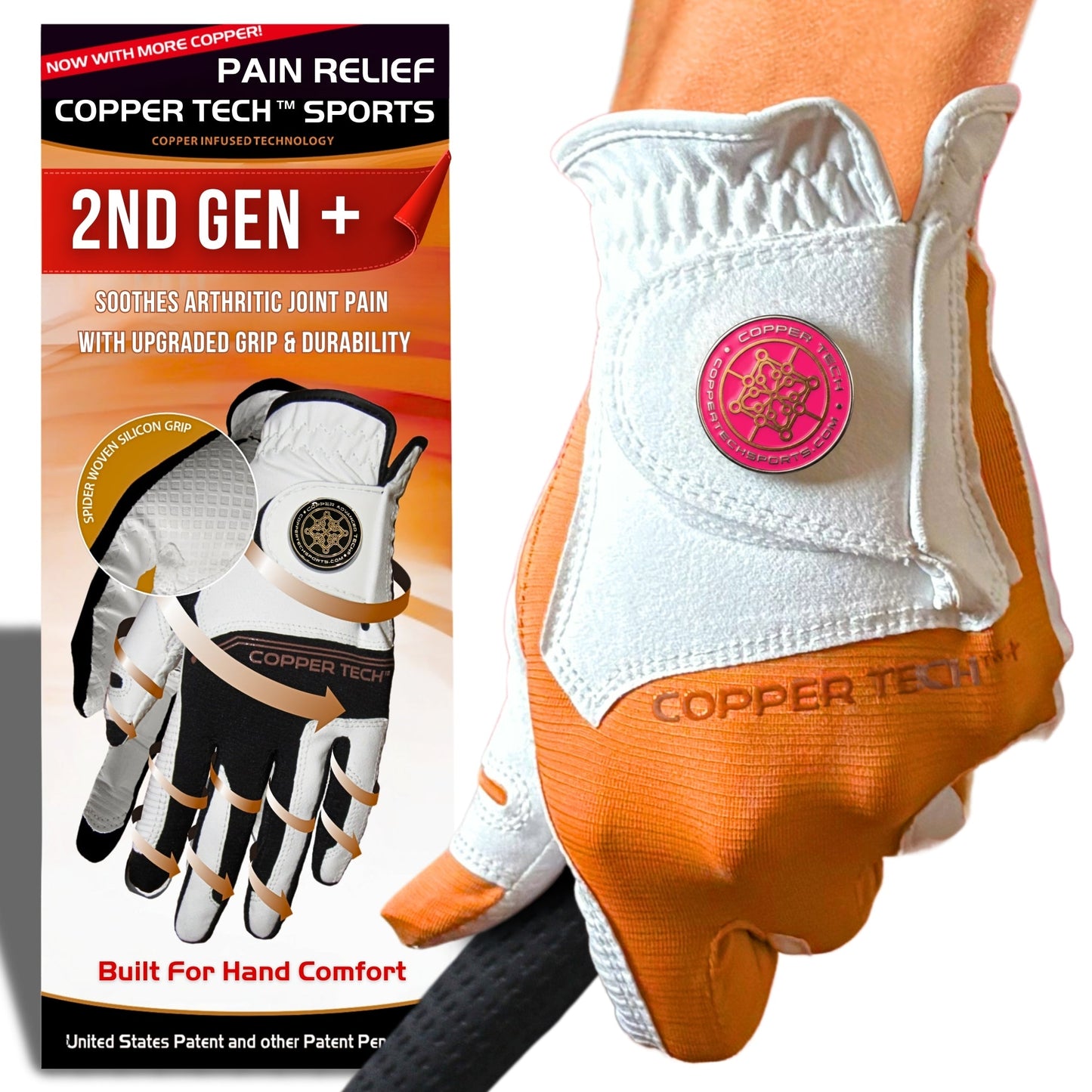 Copper Tech Plus Women's Golf Gloves [Worn on Left Hand]