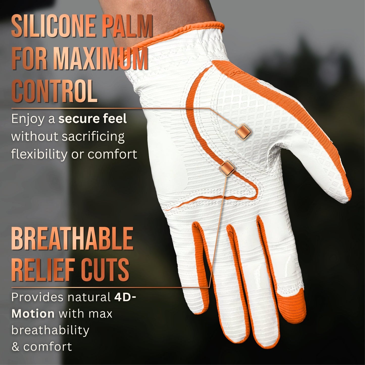 Copper Tech Plus Women's Golf Gloves [Worn on Right Hand]