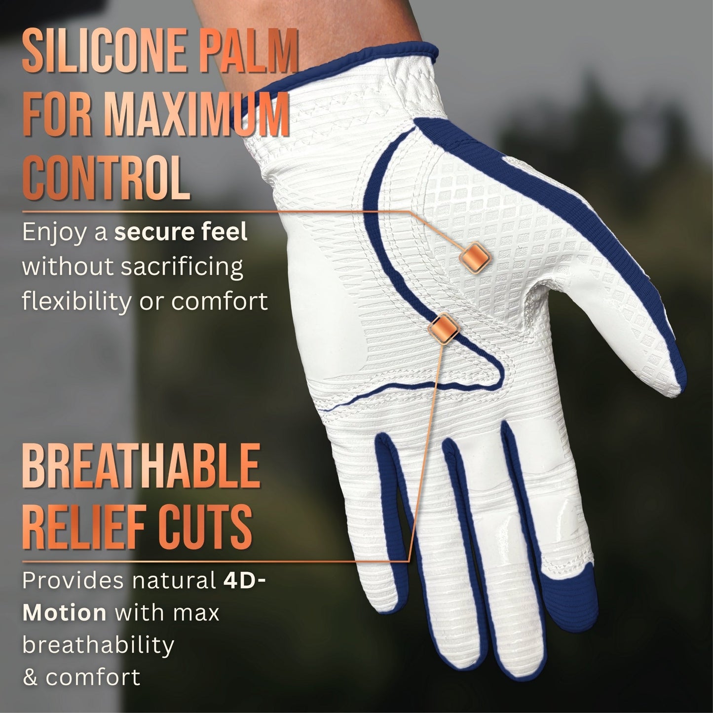 Copper Tech Plus Women's Golf Gloves [Worn on Right Hand]