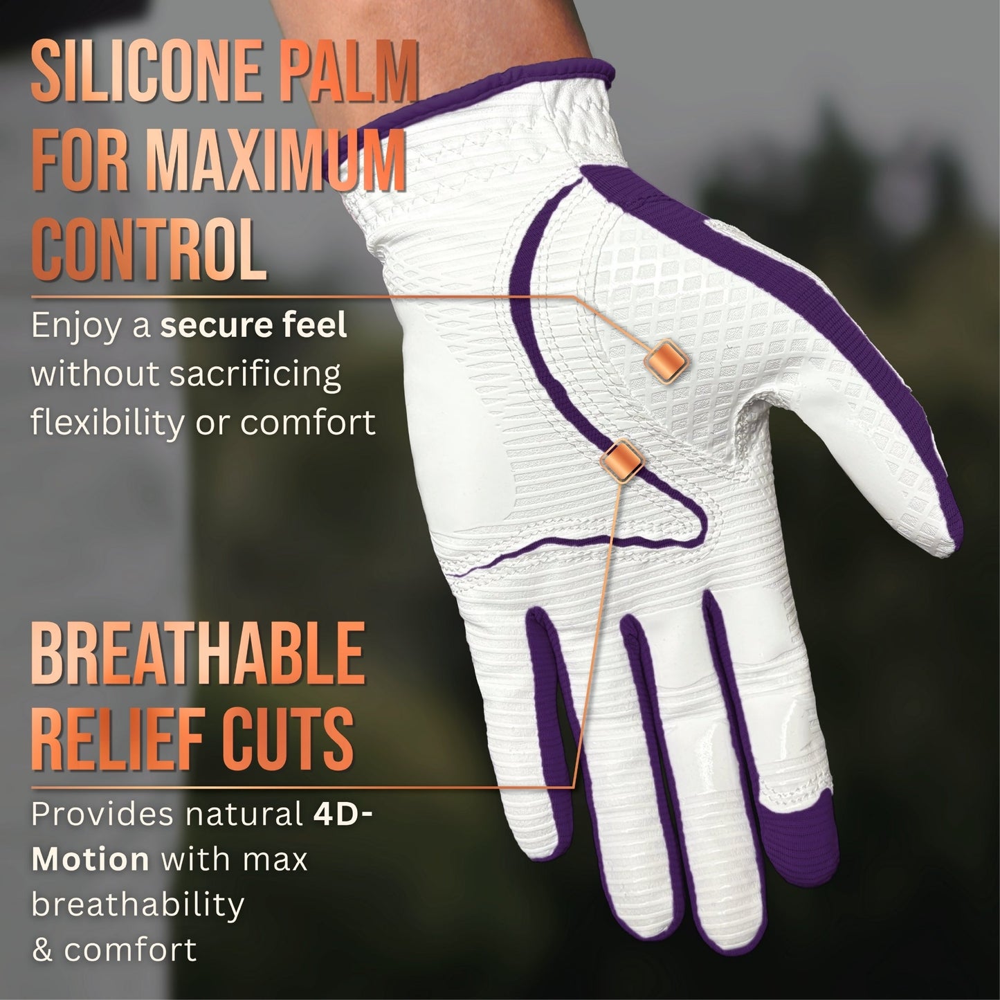 Copper Tech Plus Women's Golf Gloves [Worn on Left Hand]