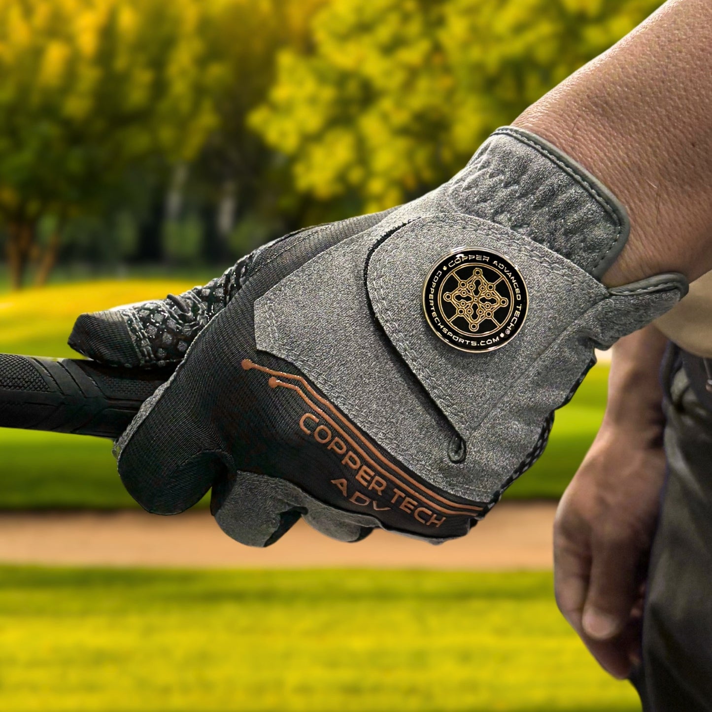 Copper Advanced Tech 2.0 Men's Golf Gloves [Worn on Right Hand]