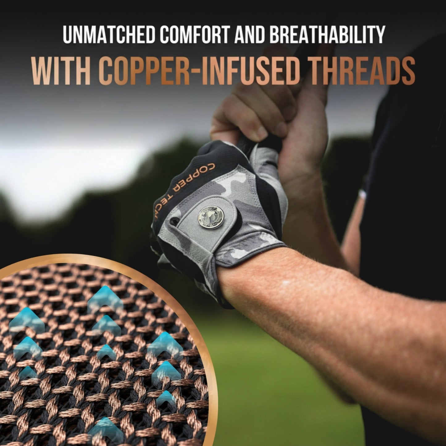 Copper Tech Plus Men's Golf Glove (Camouflage Edition)